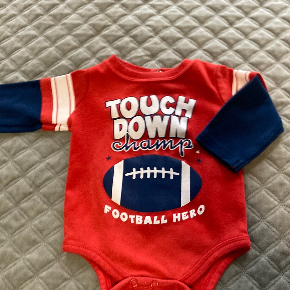 Touch Down football hero little onesie